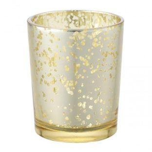 キャンドルホルダー ヴィンテージ グラス ゴールド