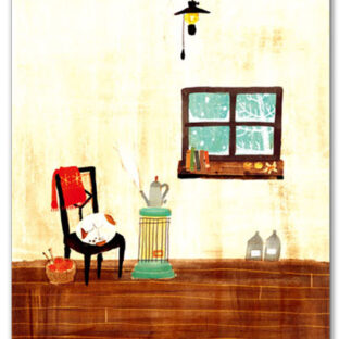 ポストカード＜四季物語 「冬」＞水彩画 絵葉書