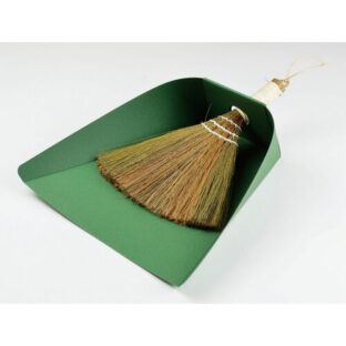 天然素材のお掃除セット Naturalist【ほうき＆ちりとり】＜みどり＞＜べんがら＞